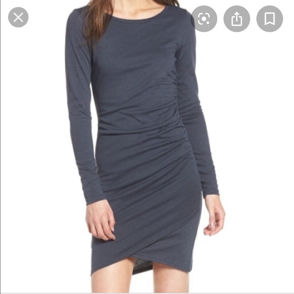 LEITH | Ruched Long Sleeve Dress